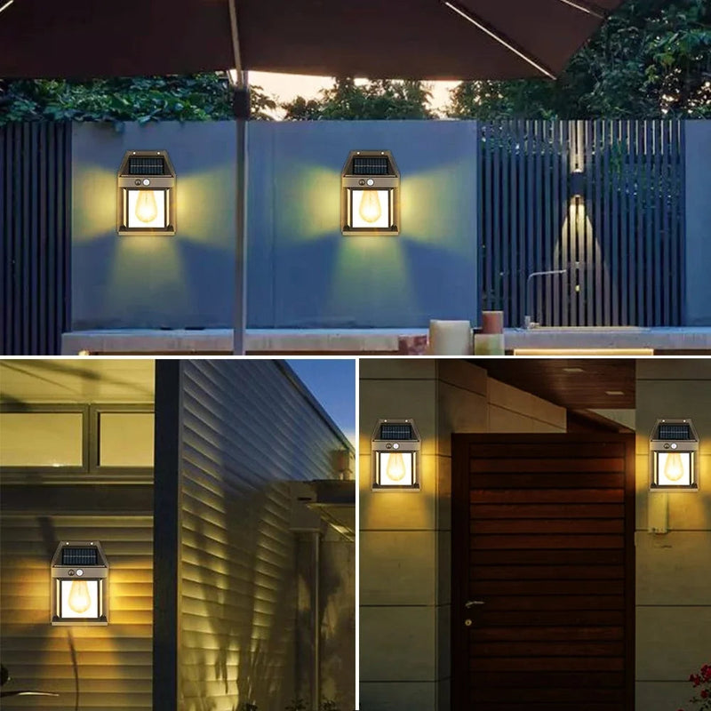 Solar Wall Lantern with 3 Modes & Motion Sensor