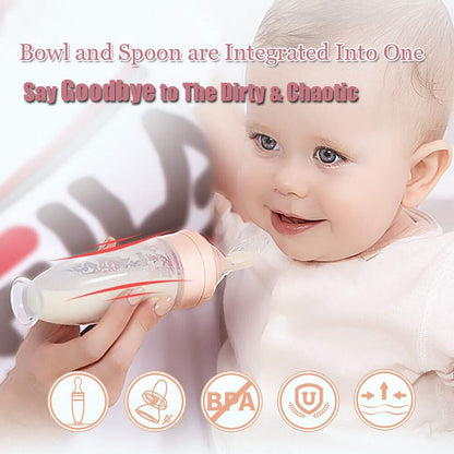 MAGICAL Baby Squeezy Silicone Spoon Bottle LAST DAY 50% OFF