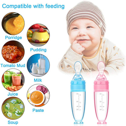 MAGICAL Baby Squeezy Silicone Spoon Bottle LAST DAY 50% OFF