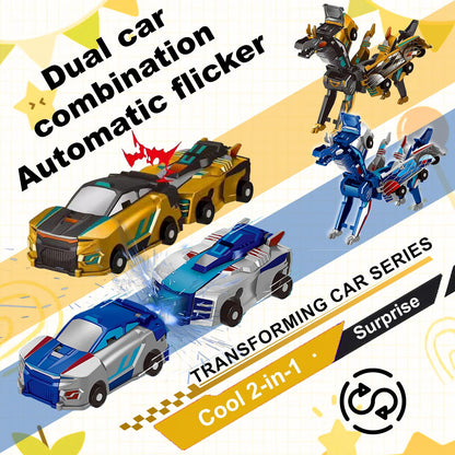 🎁Children's Special ✨ Collision Transforming Dinosaur Car Toy