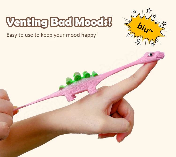 Slingshot Dinosaur Finger Toys (Pack Of 10)