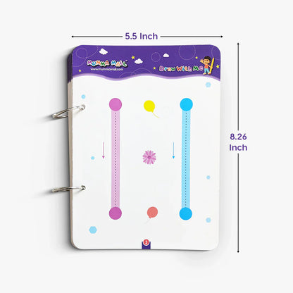 writoimprov™️ 128Pages Reusable Tracing Line Book For kids 📚