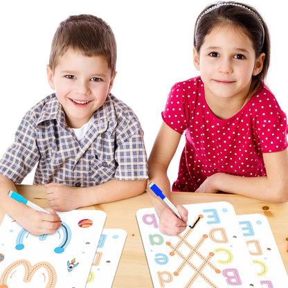 writoimprov™️ 128Pages Reusable Tracing Line Book For kids 📚