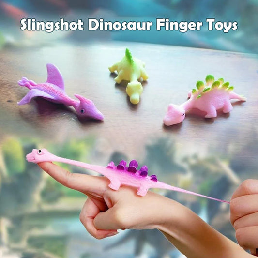 Slingshot Dinosaur Finger Toys (Pack Of 10)