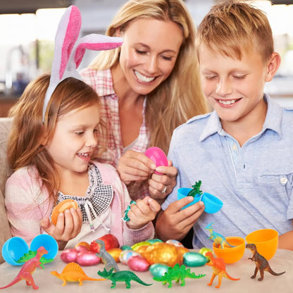 Easter Eggs Filled With Pull-Back Construction Vehicles, Cute Animals, Dinosaurs, Jewelry pieces and Bunnies