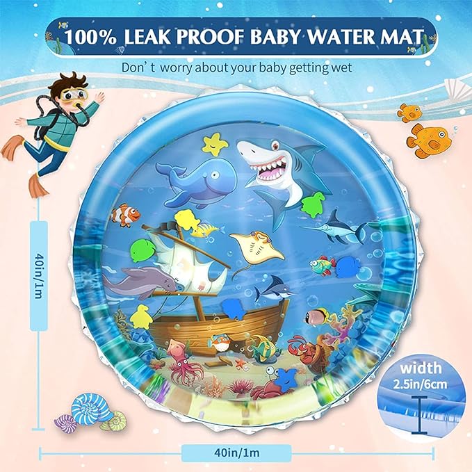 Baby Water Inflatable Play 3D Mat 🌌 (Large)